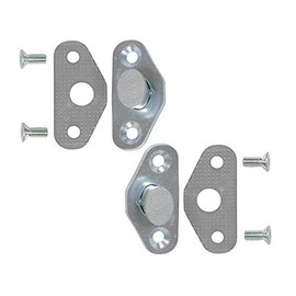Auto Krafters Compatible/Replacement For Pair Door Striker Plates 1967-70 Mustang Cougar 1965-70 Galaxie 66-70 Falcon Fairlane (EBC5AZ-6222008PR)