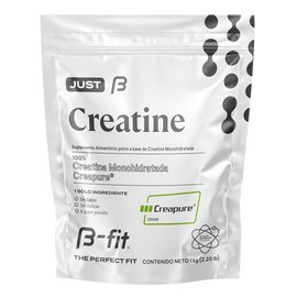 B-FIT B Creatina Monohidratada Creapure, Suplemento en Polvo, Sin Sabor, Sin Azúcar, 5g por Porción, 1kg