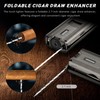 SCARRA Cigar Lighter Built-in Cigar Holder, Cigar Draw Enhancer, One-Touch