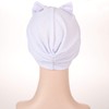 beauty YFJH Womens Bowknot Stretch Hijab Turban Headwear Cap (White)
