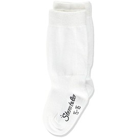 Sterntaler Baby Girls' Kniestrümpfe DP uni Calf Socks, (White 500), 2 Pack of 2