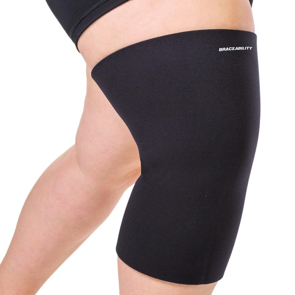 BraceAbility Plus Size Neoprene Knee Sleeve - Bariatric Knee Compression
