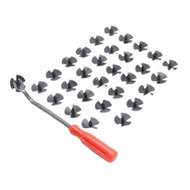 NIUQIUP 4878883AA Nylon Clip Hood Insulation Retainers with Fastener Remover, Pack of 31, Bumper Cover Retainer Clip, Replacement for Jeep, Dodge, Ram, Nylon Clip