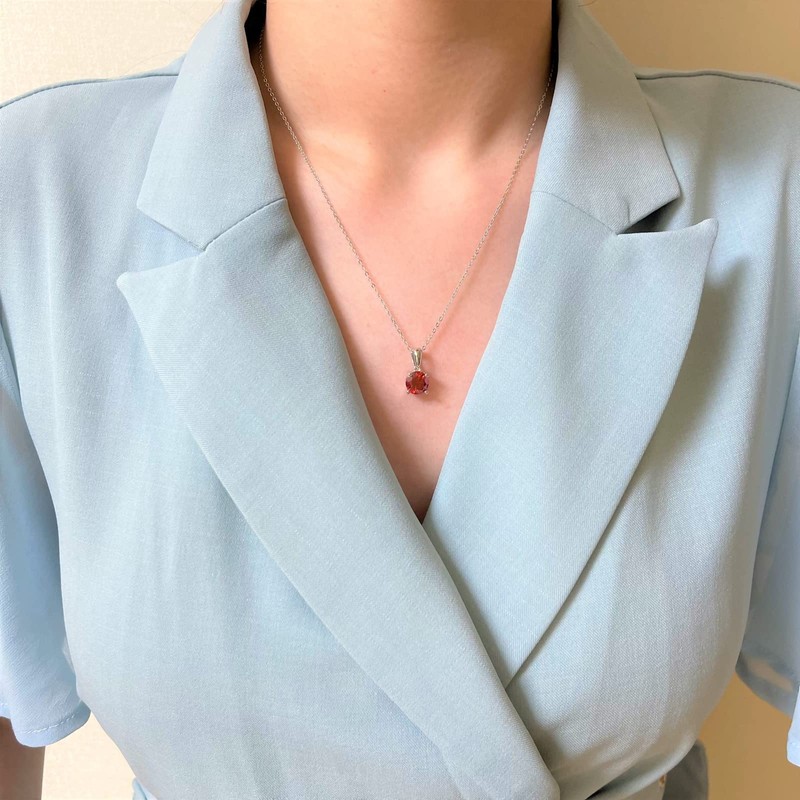 Bellitia Jewelry Birthstone Necklace, Cute Pendant, Garnet, Peridot, Sapphire Amethyst,