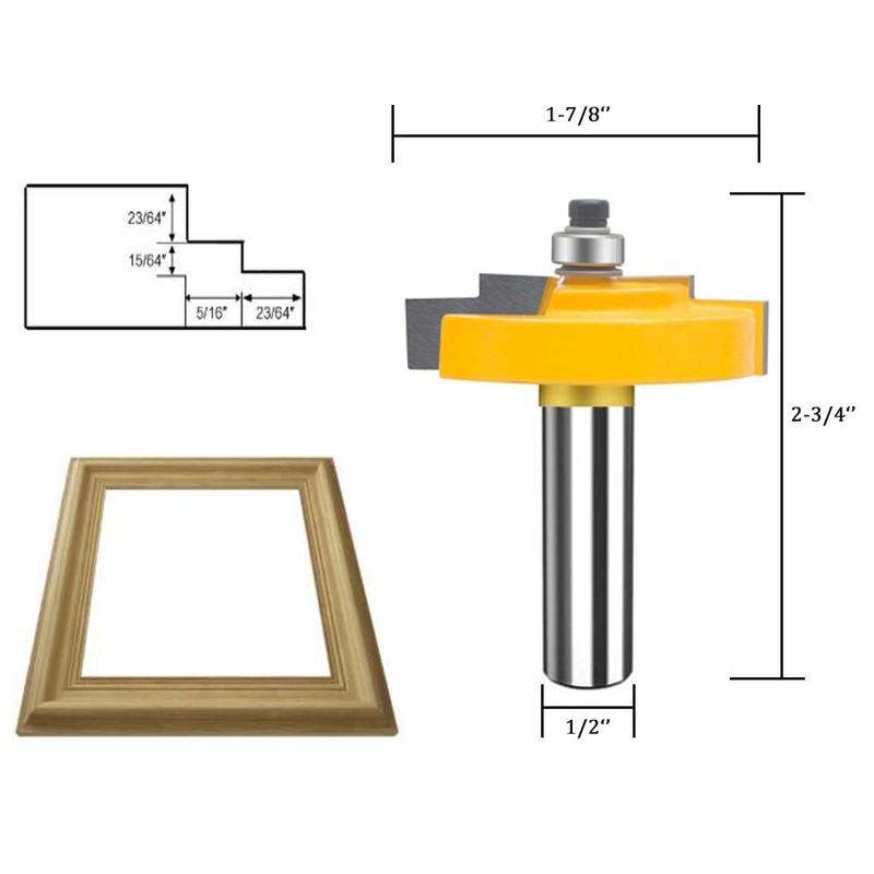 TAIWAIN Router Bit Set Picture Frame Bits 1/2 Inch Shank