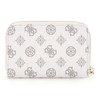 GUESS Laurel Zip Around Wallet M White Logo, White logo.,