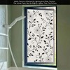 Starlit Patio Black White Floral Window Film Static Cling Decorative