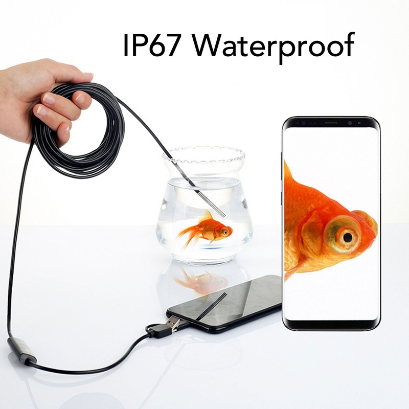 Endoscope 5.5mm 3 in 1 USB Borescope Camera IP67 Waterproof