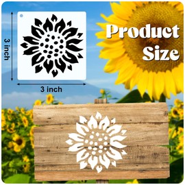 66 Pcs Small Stencils for Crafts Reusable 3 Inch Stencils for Painting on Wood DIY Craft Paint Template for Wall Home Decor Card Rock Canvas Drawing Holiday Ornament(Flowering Plants)