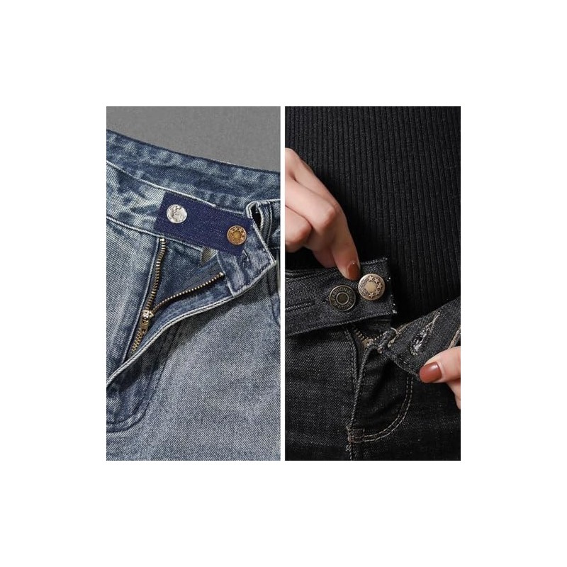 EKIND Adjustable Jeans Button Extenders Denim Waist Extender No-Sew Button