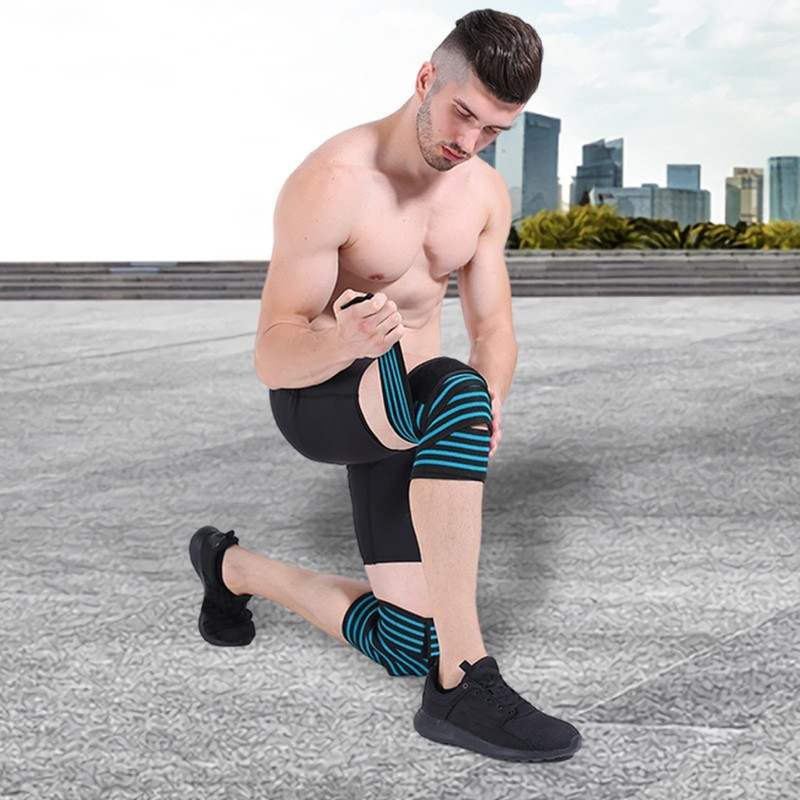 Knee Wraps for Weightlifting | Reusable Squatting Knee Sleeves |