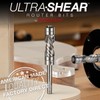 Ultra-Shear Solid Carbide Flush Trim Router Bit, 1/2" CD, 1/4"