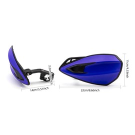 Motorbike Handguard 7/8 '' 22mm Handle Guard Shield Motorcycle Motocross Scooter Windproof Handlebar Handguard Protective Equipment (Blue)
