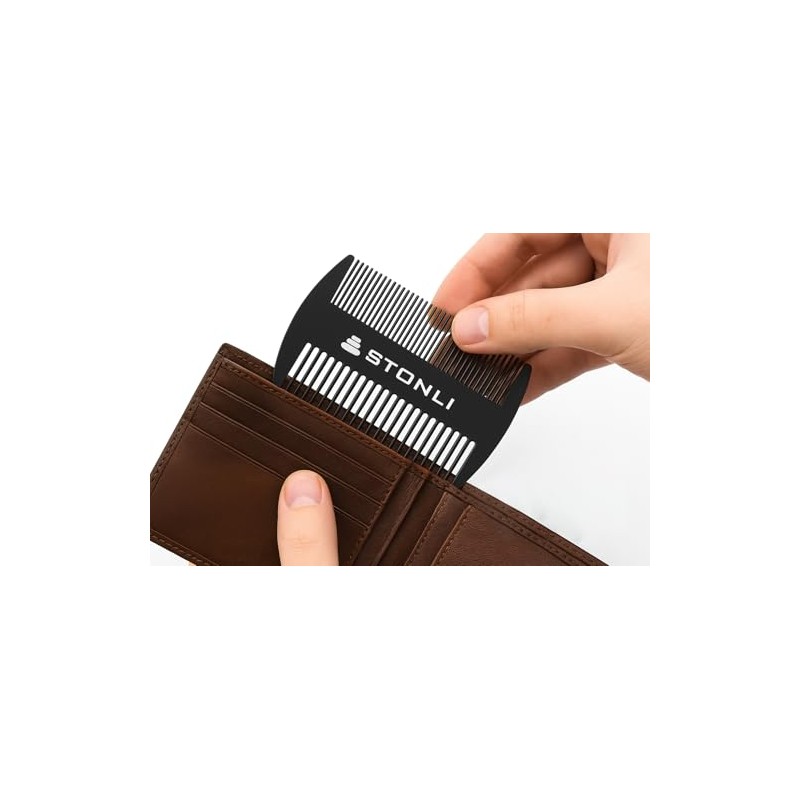 Metal Beard & Moustache Comb for Men
