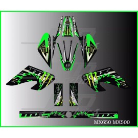 Razor MX500 MX650 graphics kit decals  THICK AND HIGH GLOSS ......