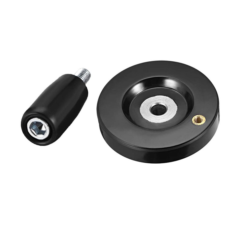 TOP-VIGOR 63mm Revolving Handle Hand Wheel, 8mm Hole Diameter Back