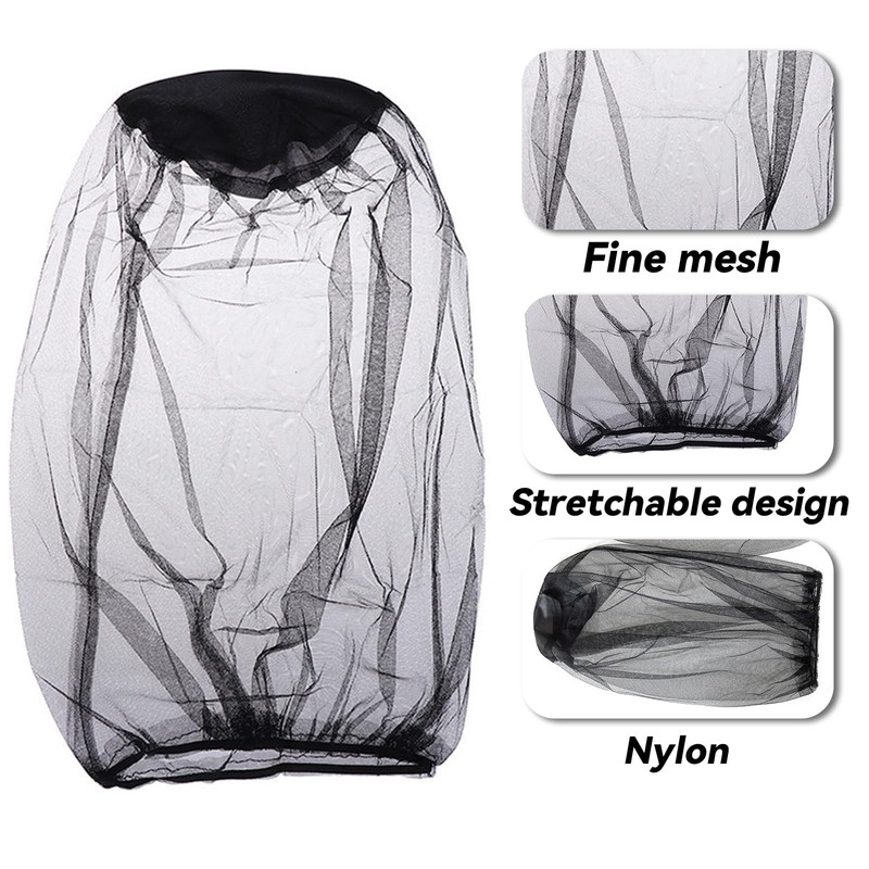 2Pcs Portable Face Net Mesh Lightweight Pull Over Mosquito Head