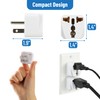 Bates- Universal Adapter, 6 Pack, White Travel Adapter, UK to