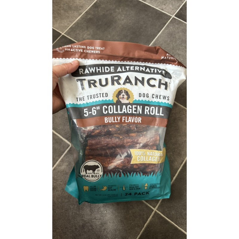 Truranch Collagen 6" Bully Rolls Dog Chews , 24 Count.