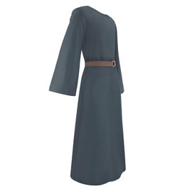 EDAUWAE Wizard Costume Pagan Tunic Costume Wizard Cloak Cosplay Grey Robe Hat Full Set Outfits for Adult L