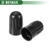Motoforti 10pcs 17mm Plastic Black Universal Tire Valve Caps for