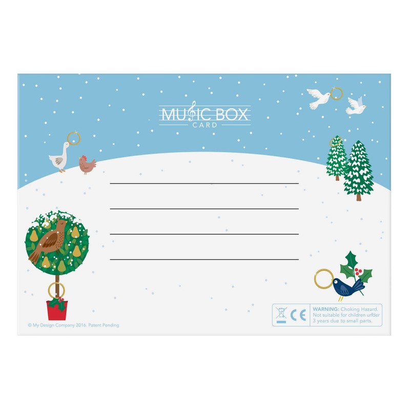 Music Box Card The 12 Days of Christmas Novelty Dancing