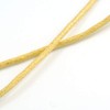 Avalaya Yellow Leather Daisy Pendant with Long Cotton Cord -