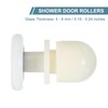 uxcell 12 Pcs 27mm Shower Door Rollers Wheels Replacement White