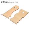 HARFINGTON 2pcs Pottery Ribs Trimming Tools Beech Pottery Profile Curved