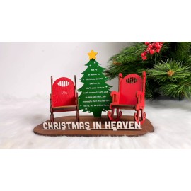 St. Nicholas Square Parent Memorial Candleholder Christmas in Heaven Chairs Christmas Memorial Gift