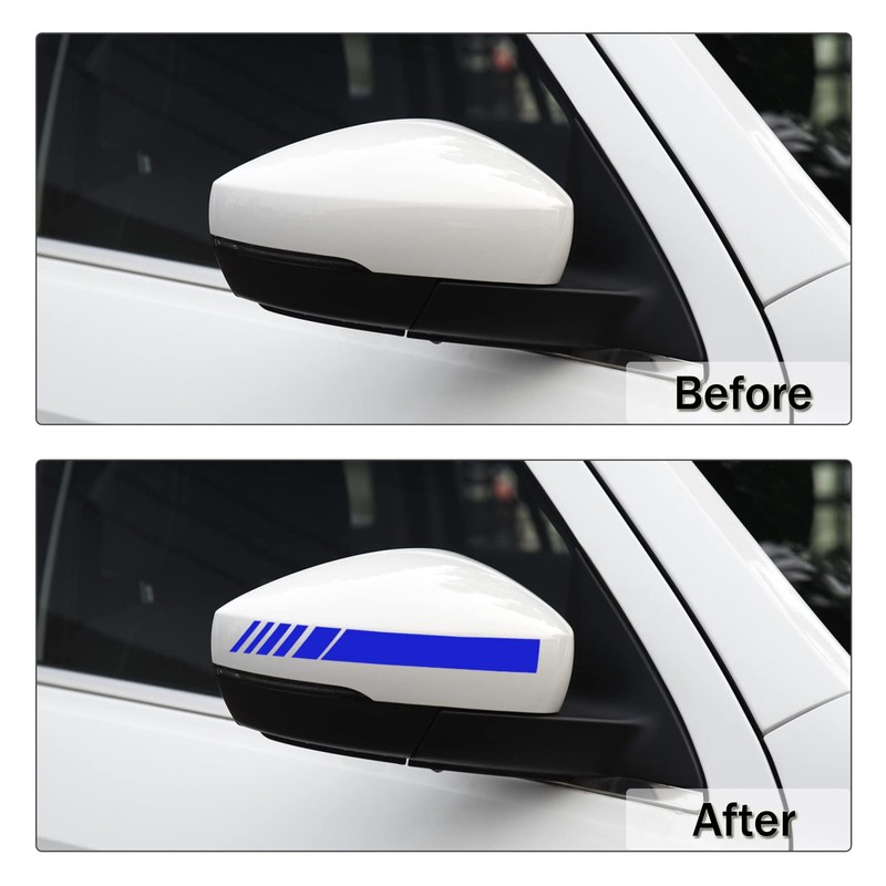 SINGARO Car Rear View Mirror Stickers Decor Car Body Sticker