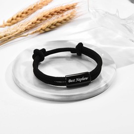 Leyung Nephew Gifts from Auntie, Boys Bracelet Stocking Stuffers for Teens Boys Kids, Christmas Valentines Day Graduation Easter Basket Birthday Gifts for Nephew Teenage Boys Guy Men