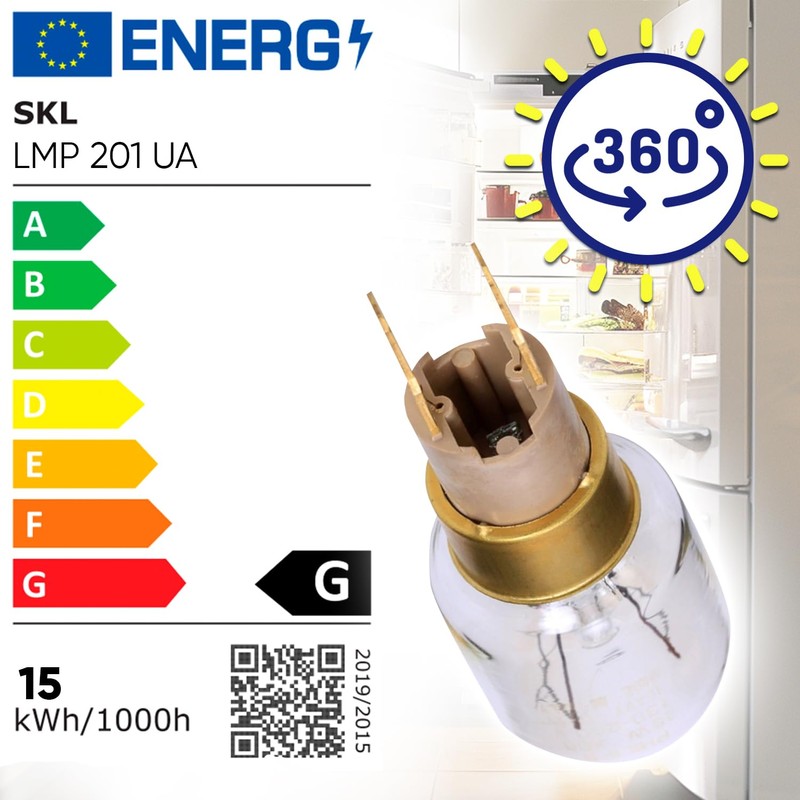 Fridge Bulb 15W 230/240V with Base Plate X7E T-Click with