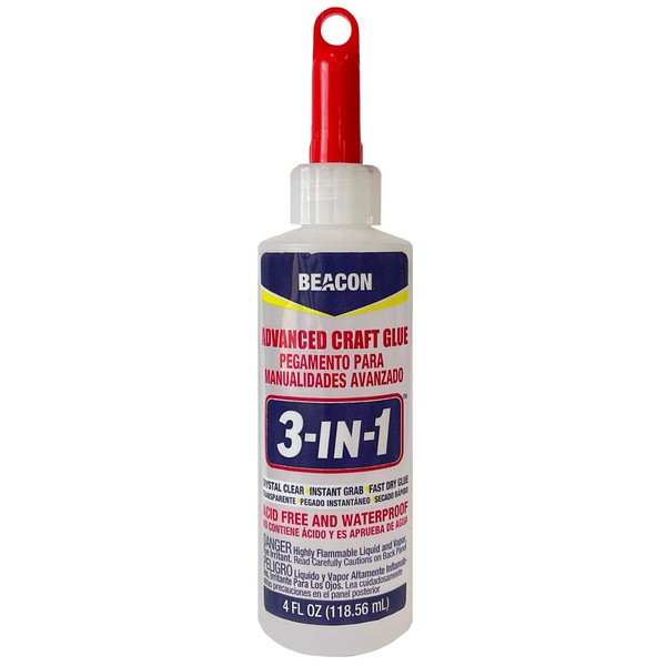 Beacon 3-in-1 Advanced Crafting Glue, 4-Ounce, 1-Pack