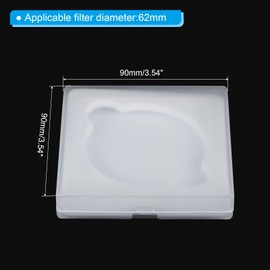 PATIKIL 62mm Lens Filter Case, 3pcs Camera Filter Case Portable Lens Filter Box Water Resistant Dustproof Plastic for Photography Filter Storage