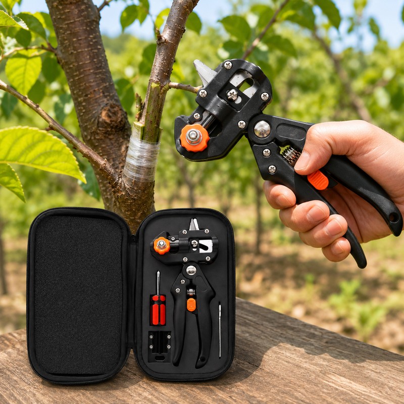 2-in-1 Tree Grafting and Pruning Tool Kit with Storage Case