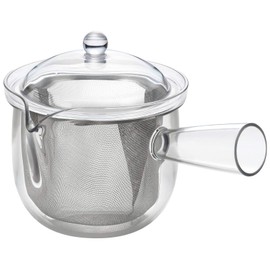 Akebono Sangyo TW-3738 Stainless Steel Teapot, Stainless Steel Mesh, Teapot Type, Large, Made in Japan, Clear Tea, Clear Teapot, Made of Plastic, Crack-resistant, Easy to Drain and Pour, Fine Stainless Steel Strainer, Clear Teapot