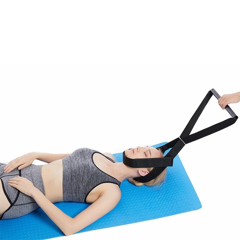 ANCLLO Neck Stretching Belt, Chiropractic Decompression Traction Tool for Spine,