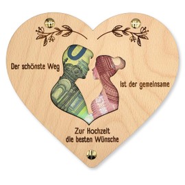 ZUKLA Packaging for Money Gifts for Weddings - Wedding Money Gift Packaging Wood - An Original Idea to Give Money - Gift Wedding - Pair