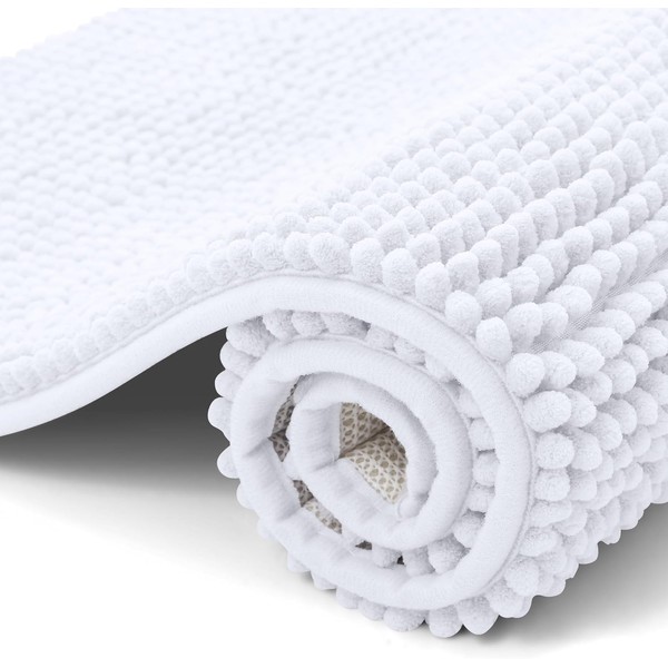 smiry Non Slip Chenille Bath Mat, 40 x 60 cm,