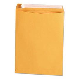 Universal One Peel Seal Strip Catalog Envelope, 9 x 12, Kraft, 100/Box