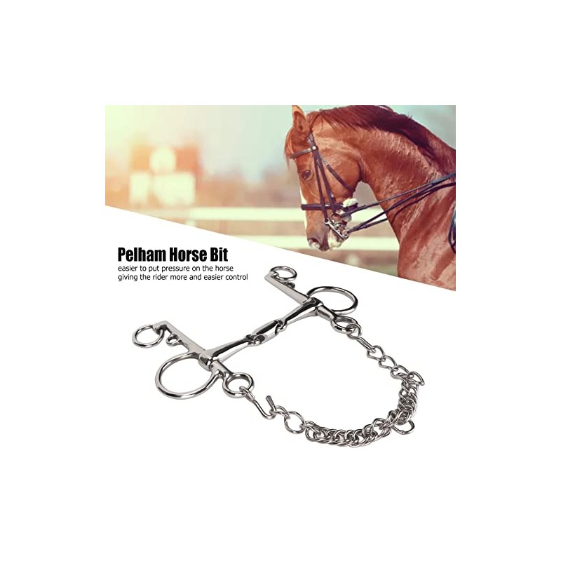 Naroote Pelham bit, Horse Pelham bit Acero Inoxidable Duradero para