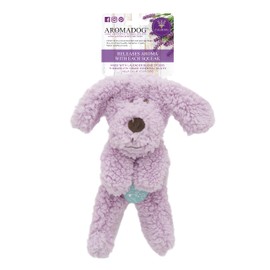 AROMADOG Rosewood Calm Fleece Flattie Dog Toy, with Calming Lavender Blend Essential Oils