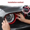 PDKLIN for Challenger Headlight Bezel Cover Trim Ring Red for