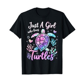 Turtle Sea Ocean Cute Just A Girl Who Loves Turtles T-Shirt