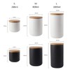 Popowbe Ceramic Coffee Canister Airtight with Sealed Bamboo Lid Kitchen