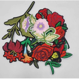 Tianying Iron Patches, Popular Set, Embroidery Patches, Repair Patches, Paste or Sew, Patch Stickers, Fashionable, Applique, Boys, Girls, Cute, DIY Decoration, Handmade (11 Roses)