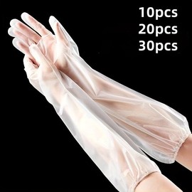 Durable and Comfortable Kitchen Cleaning Gloves 10/20/30 Pairs Extended Waterproof Oil Resistant Multipurpose for Dishwashing and Gardening Hand Set - Colour: 30pcs