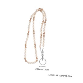 DOITOOL Retractable Lanyard for Id Badges with Badge Holder Set Beaded Necklace with Breakaway Clasp Stylish Id Card Holder for Professionals and Teachers