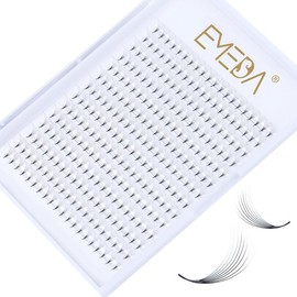 EMEDA 8D Pre Made Fan Eyelash Extensions, D-Curl, 0.07 mm, 10 mm, 8D Short Russian Volume Eyelash Extensions, Premade Lash Fans 8D Cluster Eyelashes, 0.07 D Curl (8D 0.07-D-10 mm)